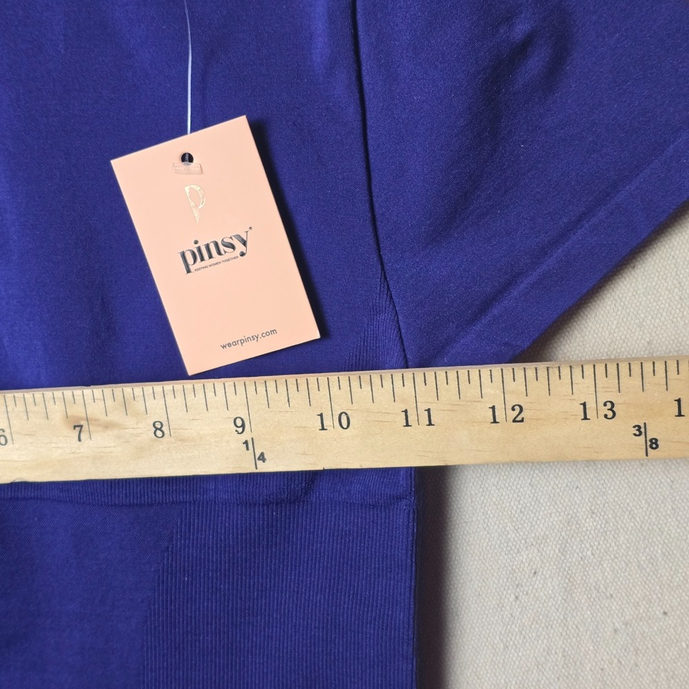 Pinsy Sculpt® Tee Shapewear Bodysuit Women's Size M Blue Seamless Short Sleeve - Picture 4 of 11